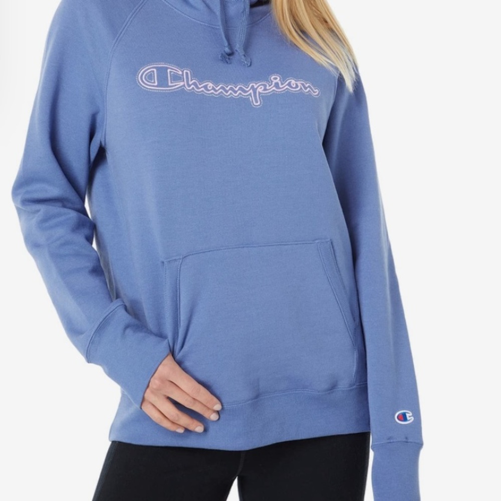 Blue Champion Logo Hoodie